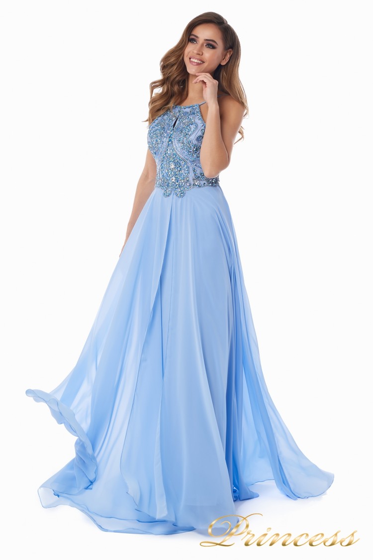 Вечернее платье 12014B (голубой)