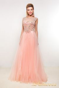 Вечернее платье 9063. Цвет розовый. Вид 1