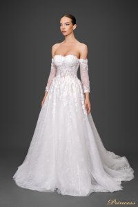 Свадебное платье CH0499. Цвет айвори. Вид 1