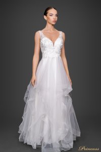 Свадебное платье В400. Цвет белый. Вид 1