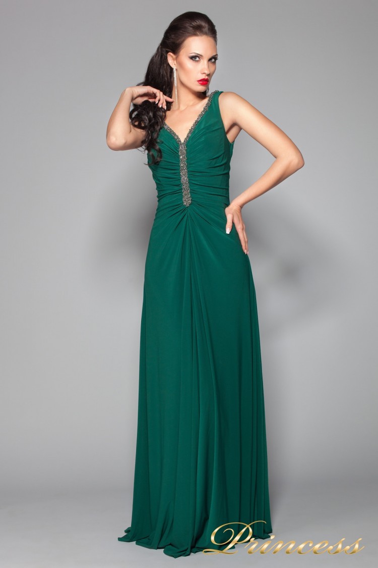 Вечернее платье 10058BG зеленого цвета
