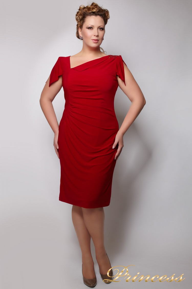 Вечернее платье 1029R красного цвета