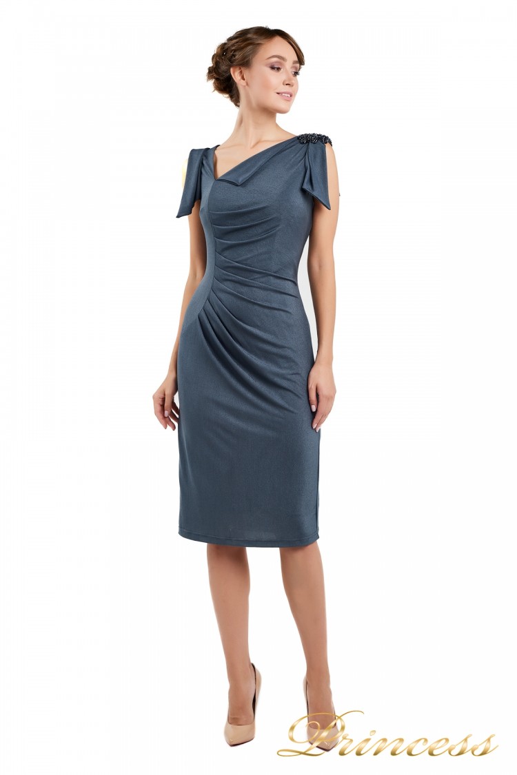 Коктейльное платье 1029 dark grey стального цвета