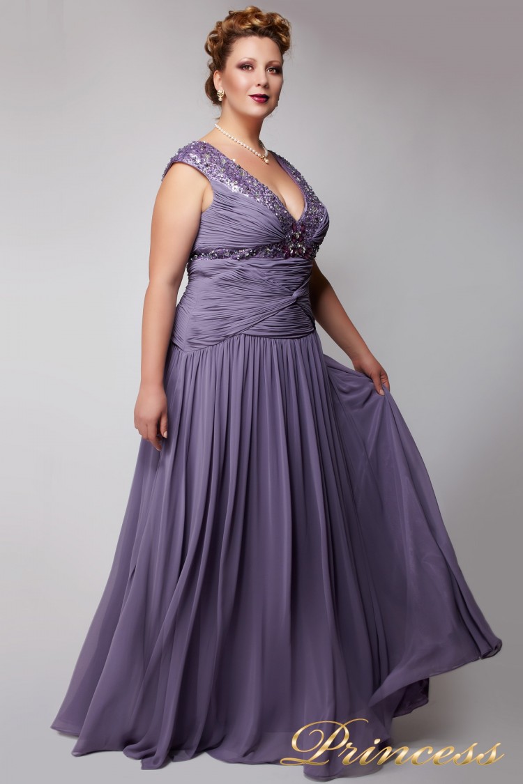 Вечернее платье 1060 фиолетового цвета