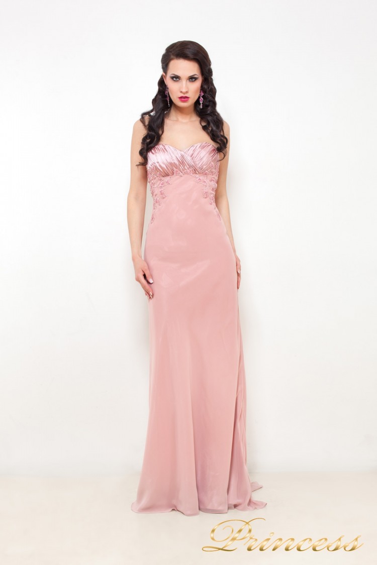 Вечернее платье 110916 розового цвета