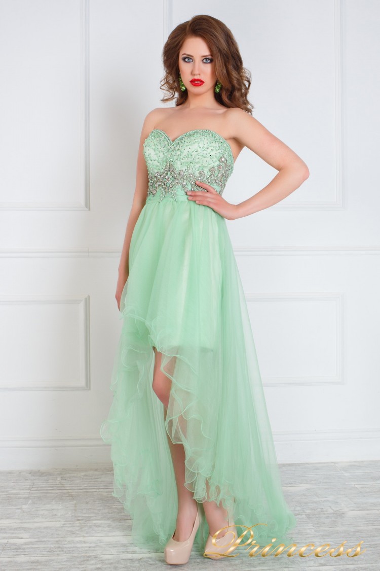 Вечернее платье на выпускной 12050 салатового цвета