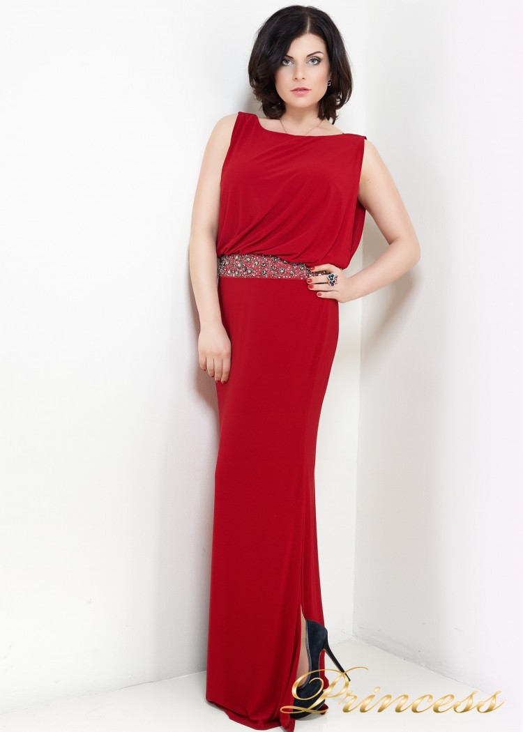 Вечернее платье 1144R красного цвета