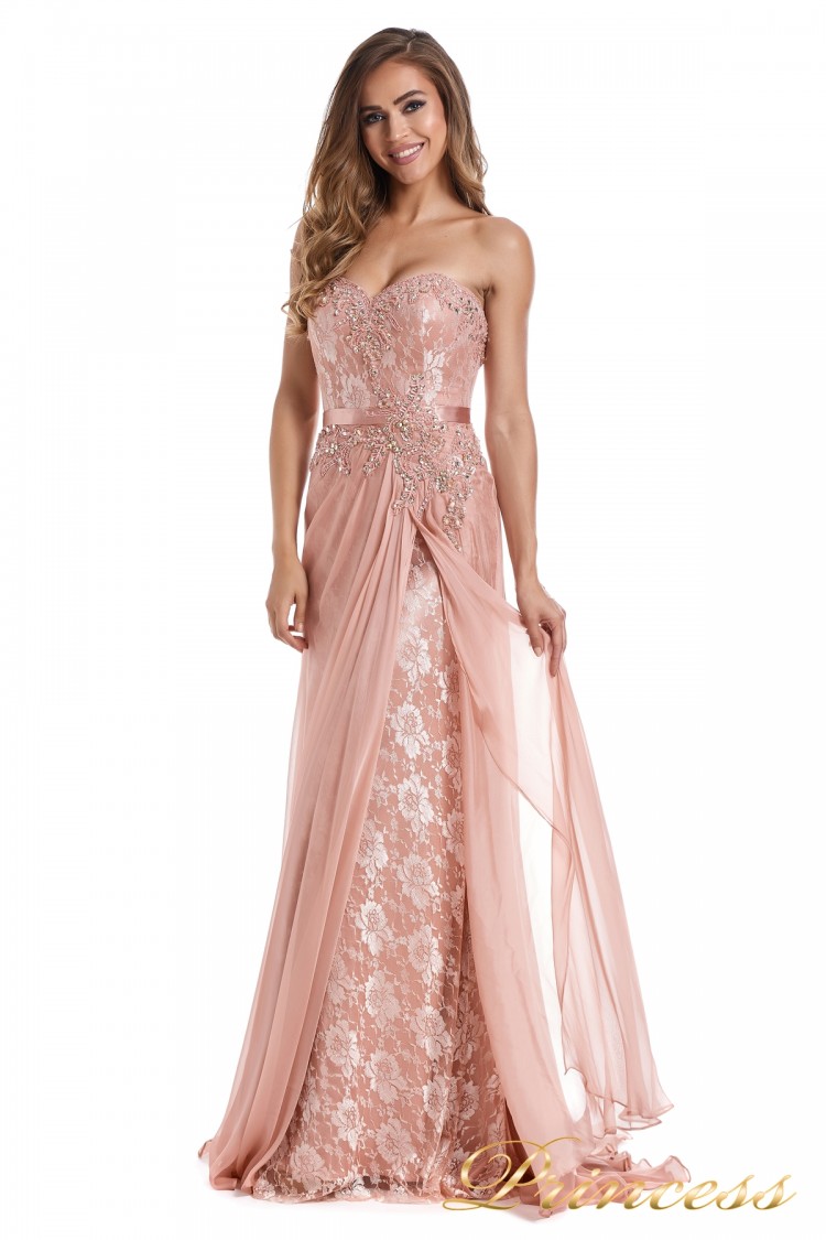 Вечернее платье 12012 розового цвета
