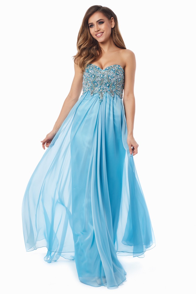 Вечернее платье 12013B голубого цвета