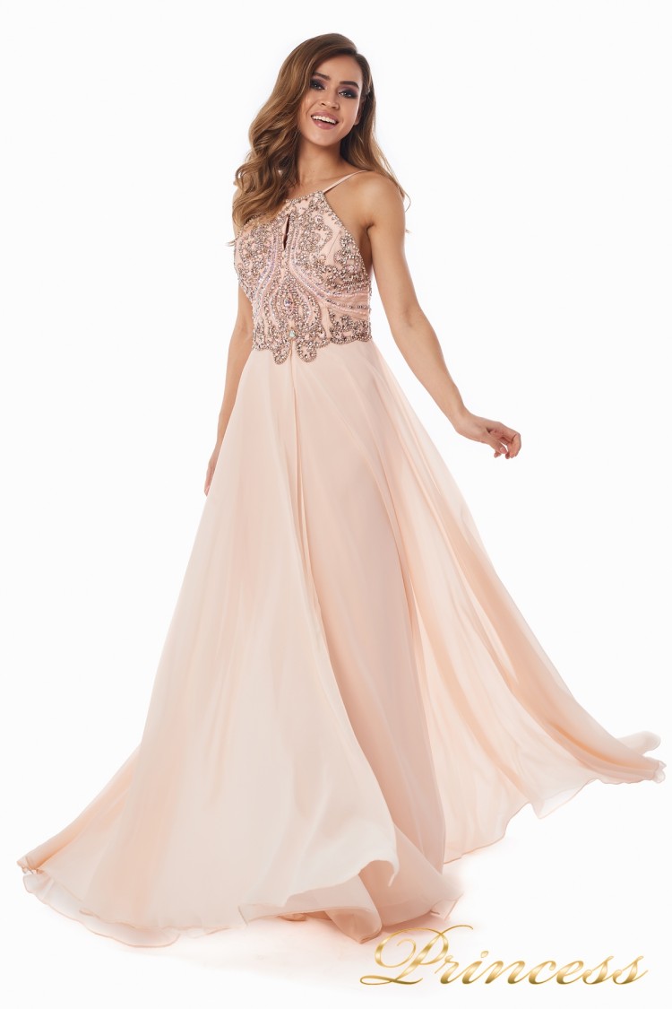 Вечернее платье 12014P розового цвета