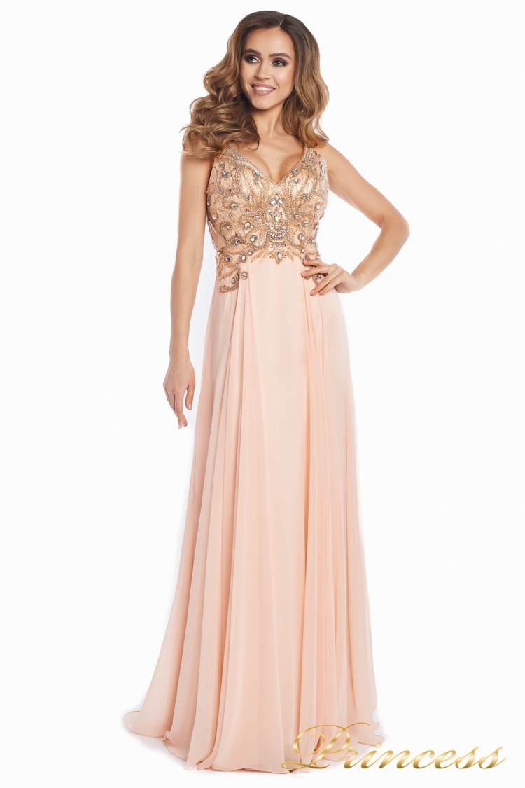 Вечернее платье 12068 розового цвета