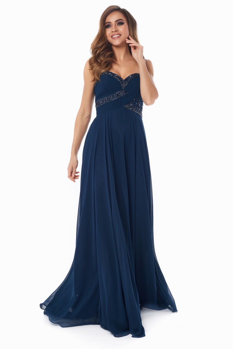 Вечернее платье 121256 синего цвета
