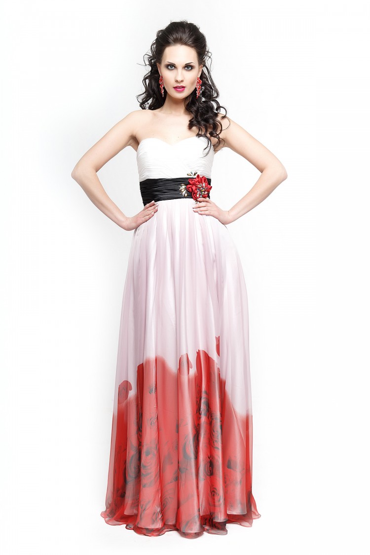 Вечернее платье 1285 красного цвета