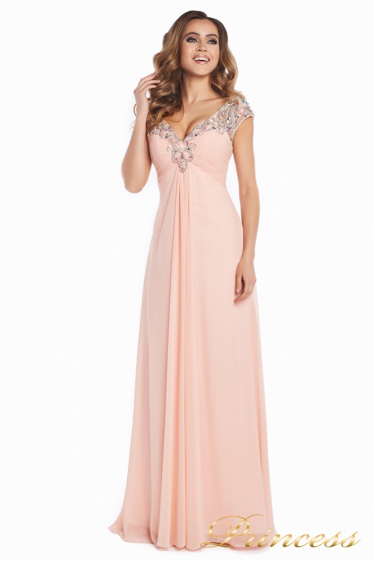 Вечернее платье №131587P розового цвета