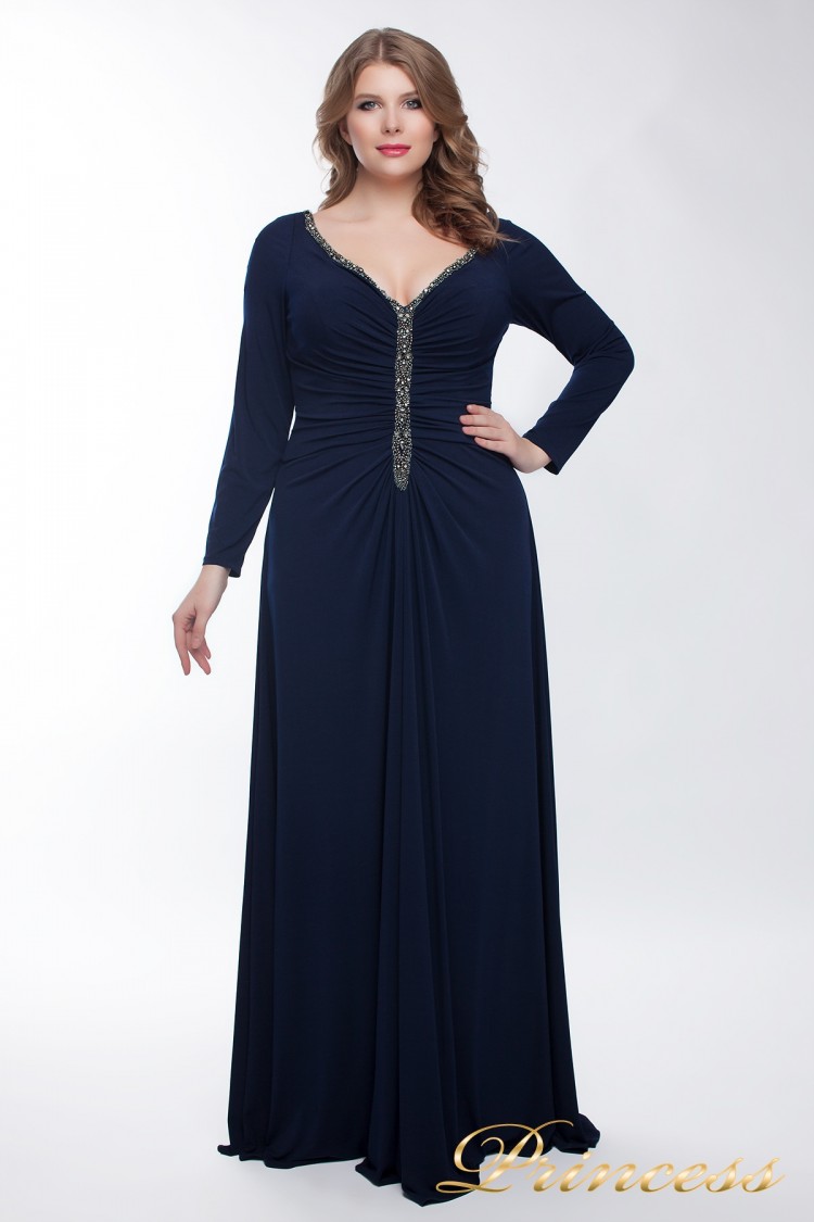 Вечернее платье 13218_navy синего цвета