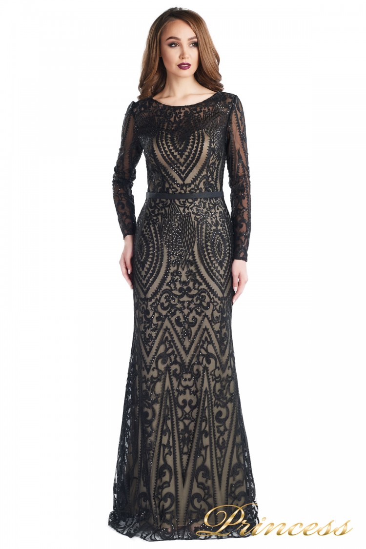 Вечернее платье 13680 чёрного цвета