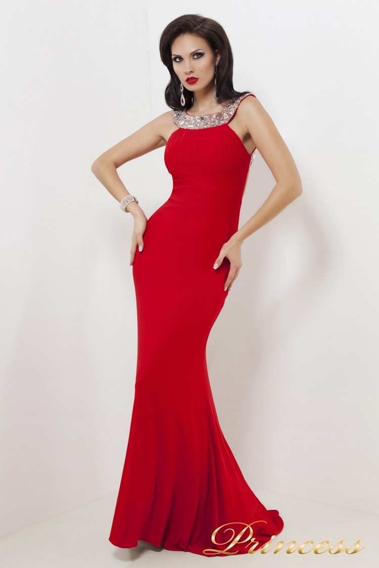 Вечернее платье 1453 R красного цвета