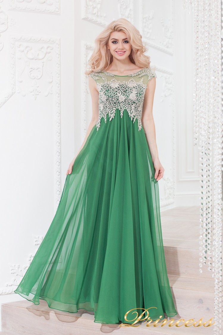 Вечернее платье 4675 green зеленого цвета