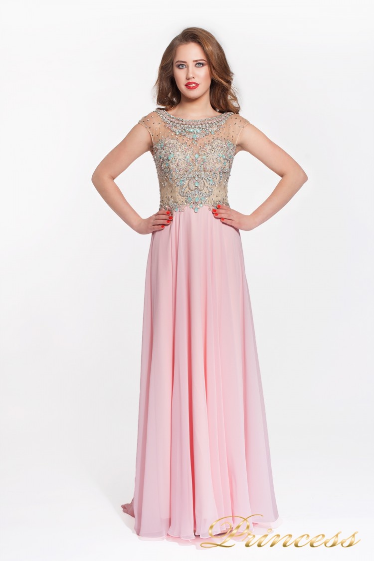 Вечернее платье 150009 pink розового цвета