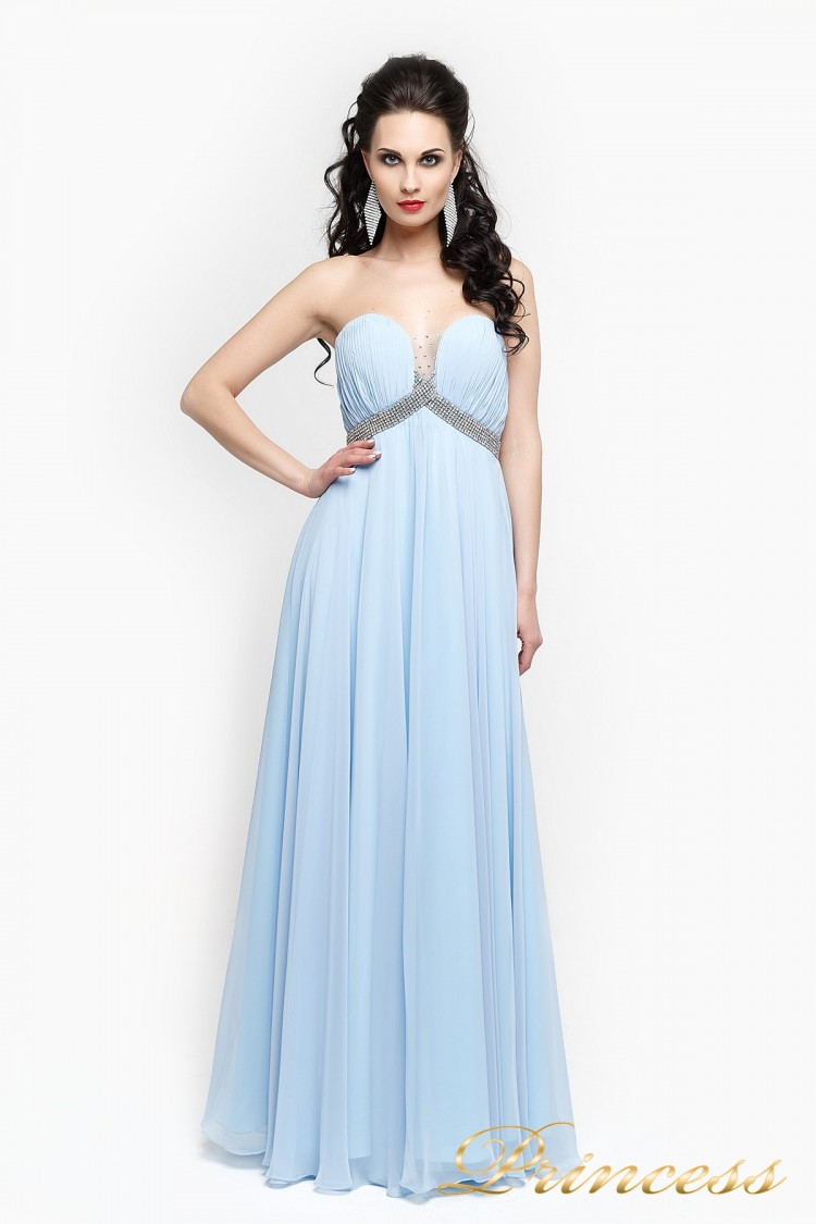 Вечернее платье 167 голубого цвета