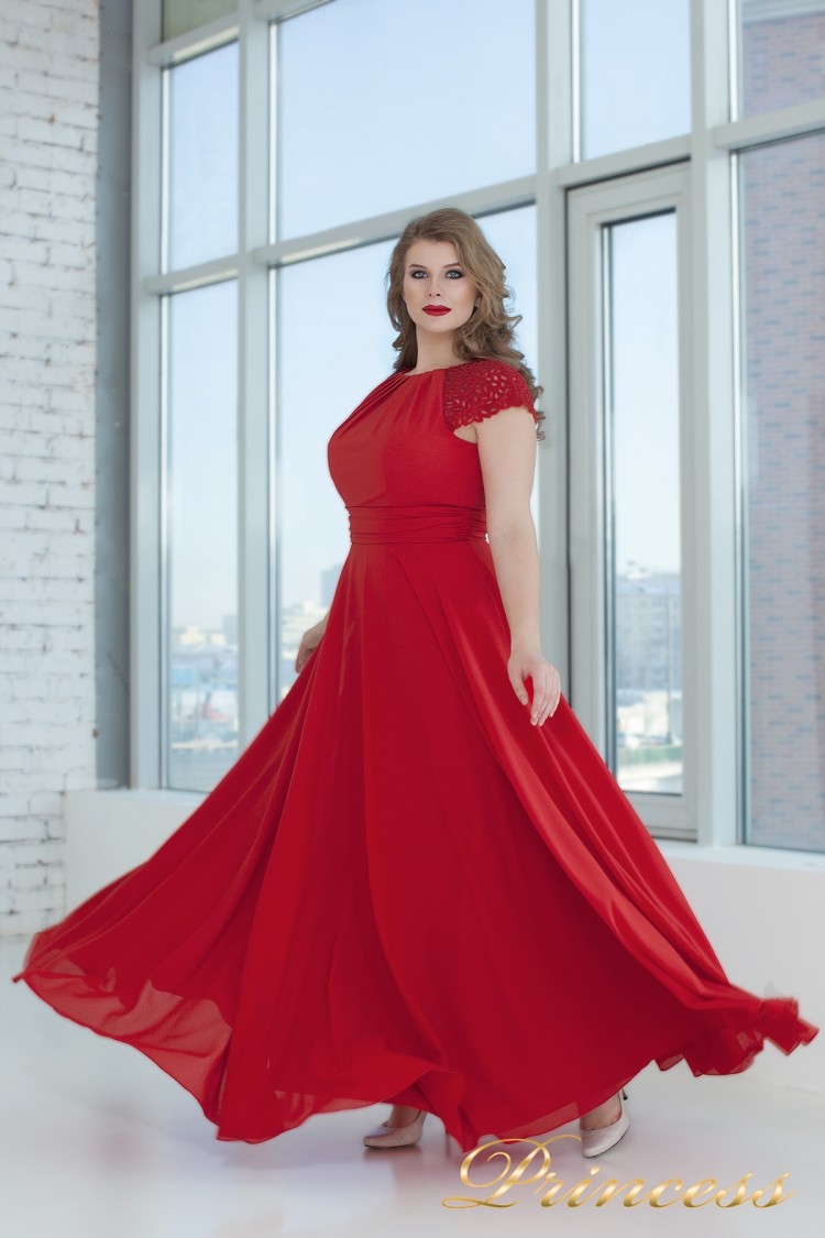 Вечернее платье 709_red  красного цвета