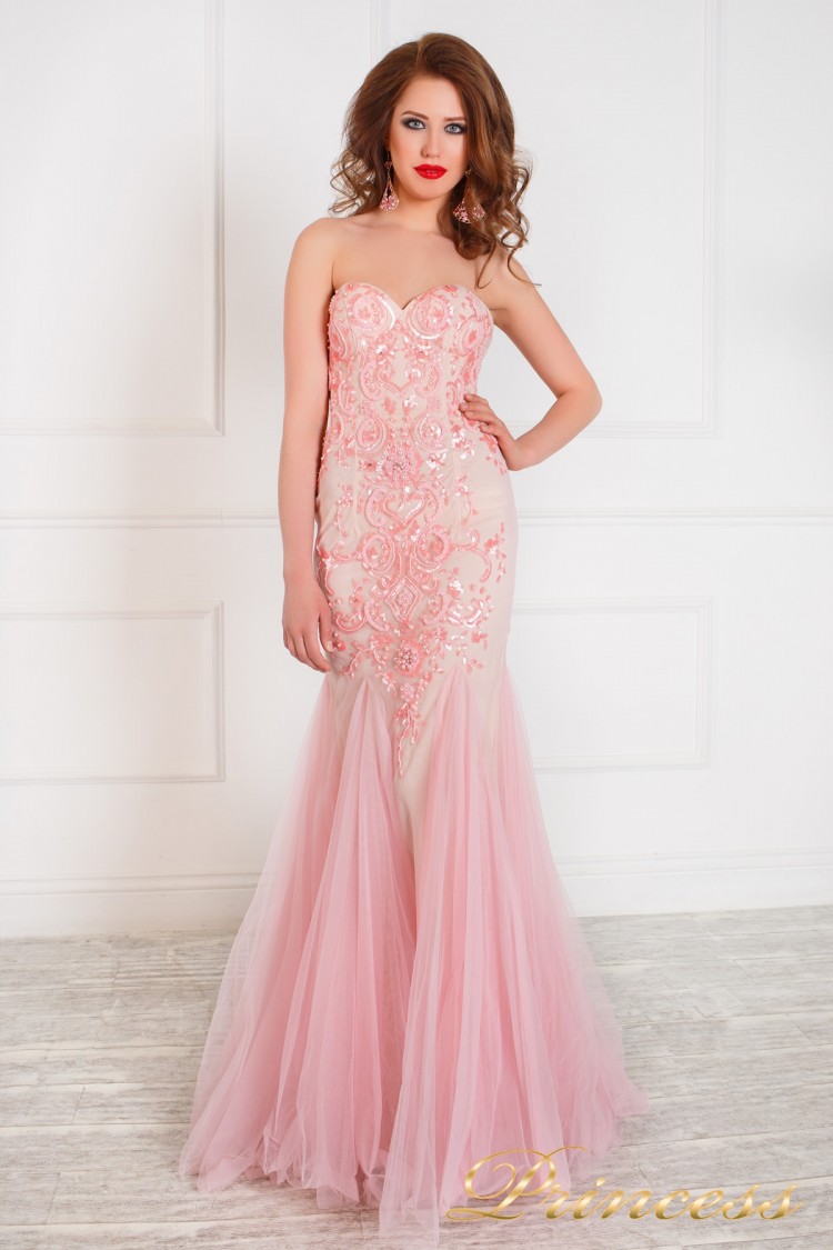 Вечернее платье 172 розового цвета