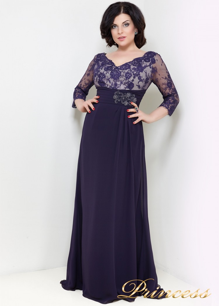 Вечернее платье 1768F фиолетового цвета