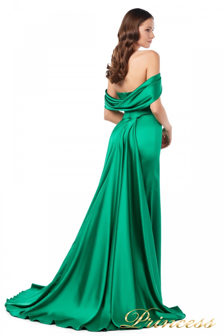 Вечернее платье 18070 green зеленого цвета