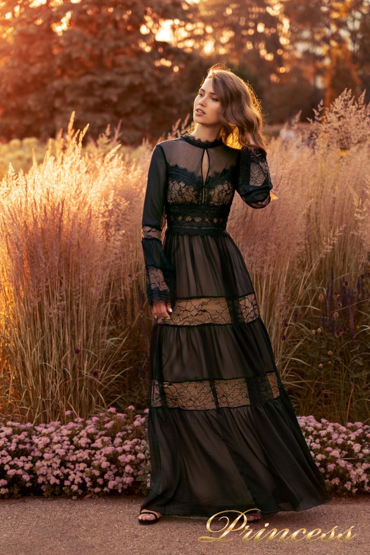 Вечернее платье NF-19033-Black чёрного цвета