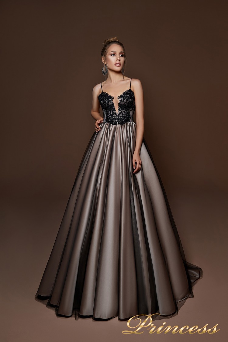 Вечернее платье 9067 чёрного цвета