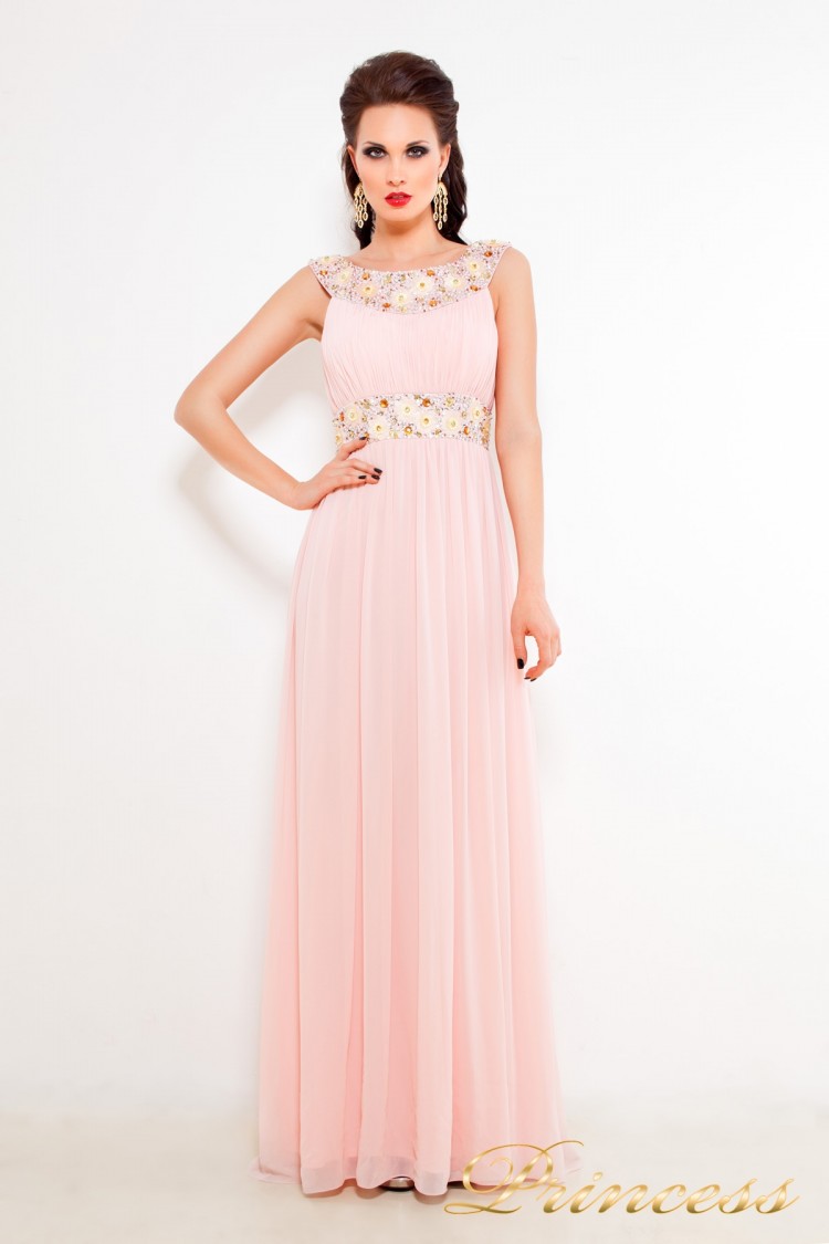 Вечернее платье 213127P розового цвета