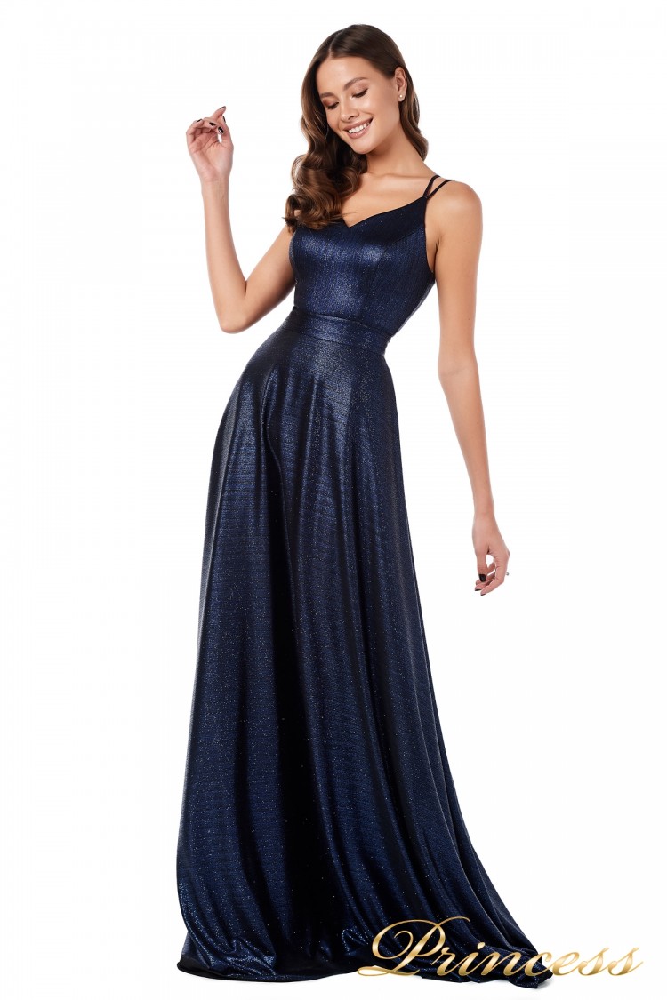 Вечернее платье 227633 N синего цвета