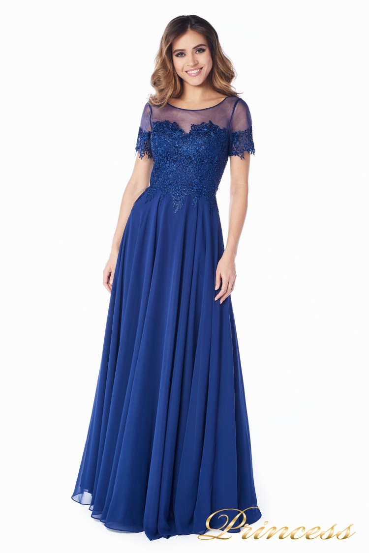 Вечернее платье 246194 navy синего цвета
