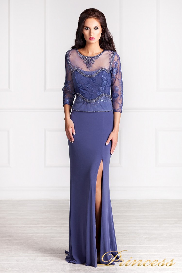 Вечернее платье 3199 фиолетового цвета