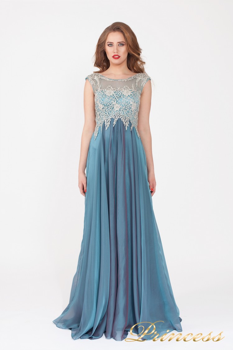 Вечернее платье 4675 blue small синего цвета