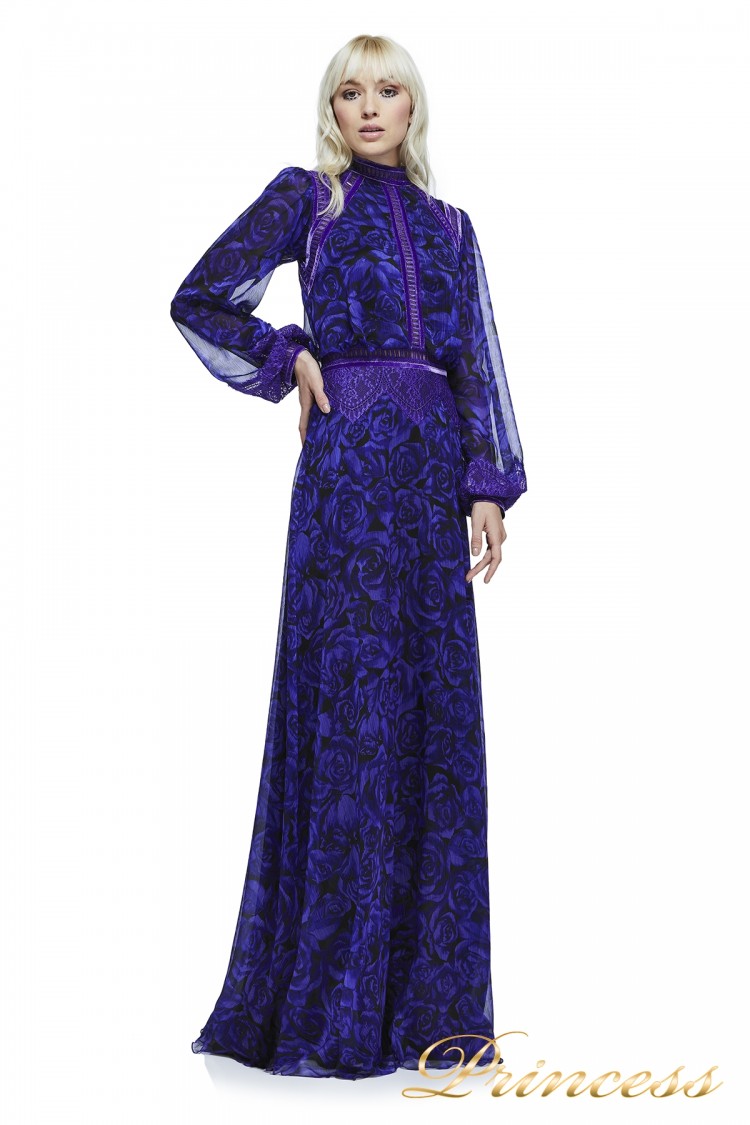 Вечернее платье AZV17610L VIOLET BLACK фиолетового цвета