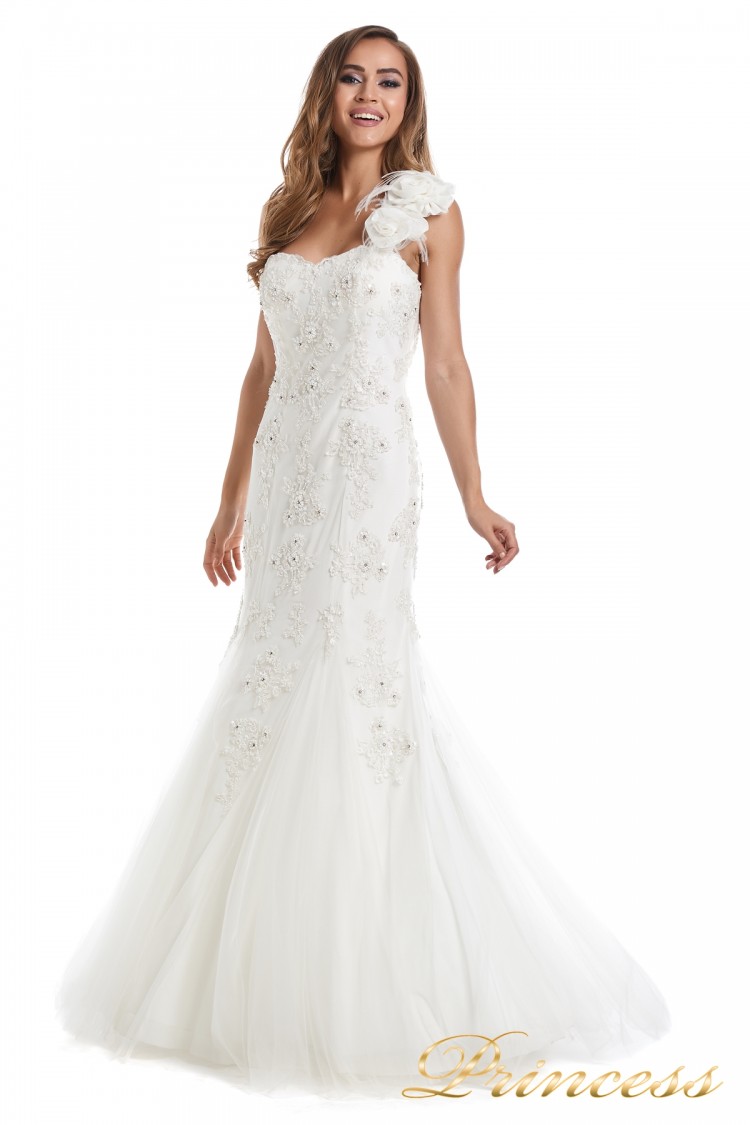 Свадебное платье 6010W белого цвета