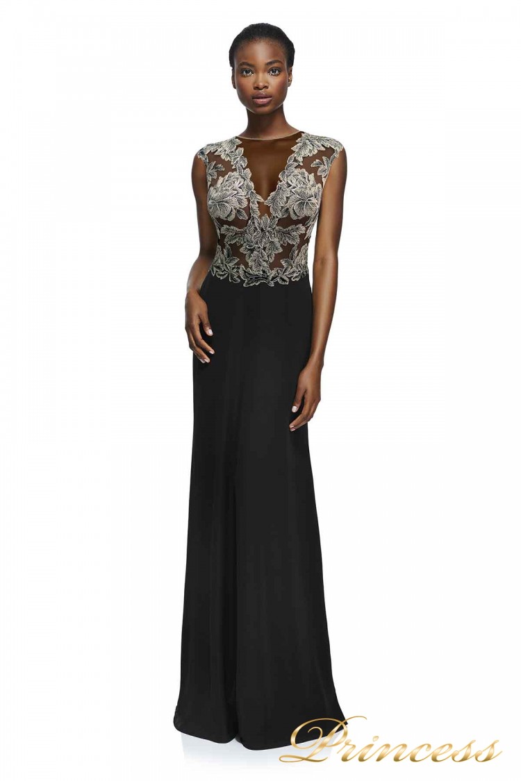 Вечернее платье ATI17210L LIGHTPEACH BLK чёрного цвета