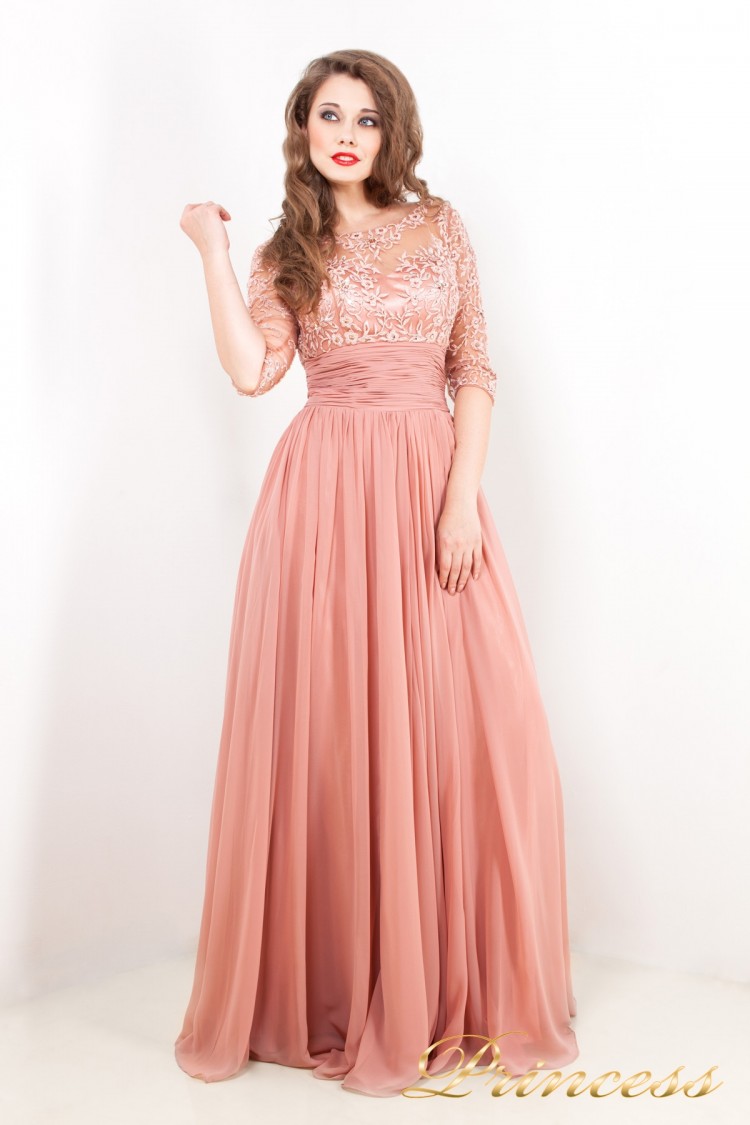 Вечернее платье 8999P розового цвета