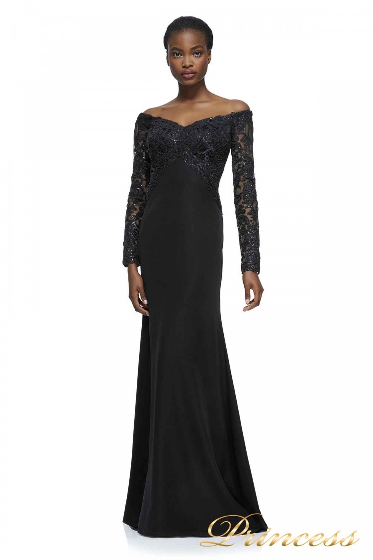 Вечернее платье AZZ17810L BLACK  чёрного цвета