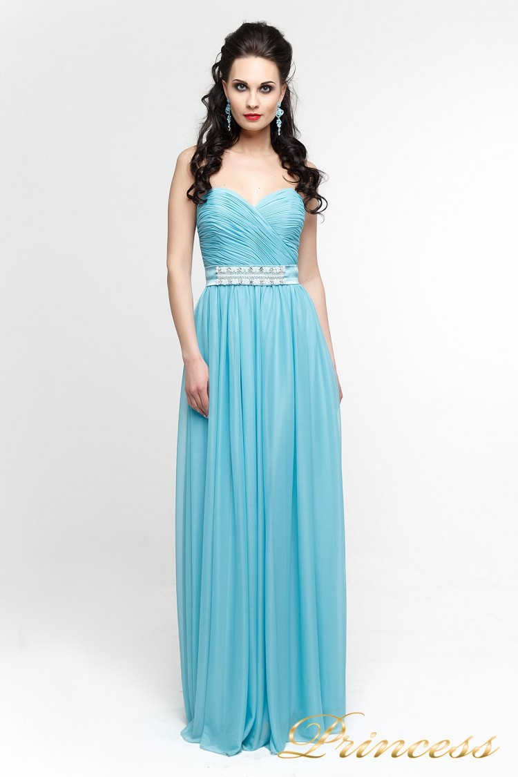 Вечернее платье 90975B голубого цвета