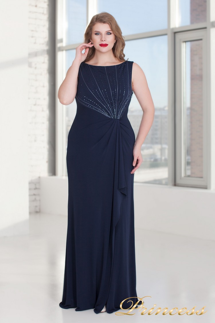 Вечернее платье 9164 NAVY синего цвета