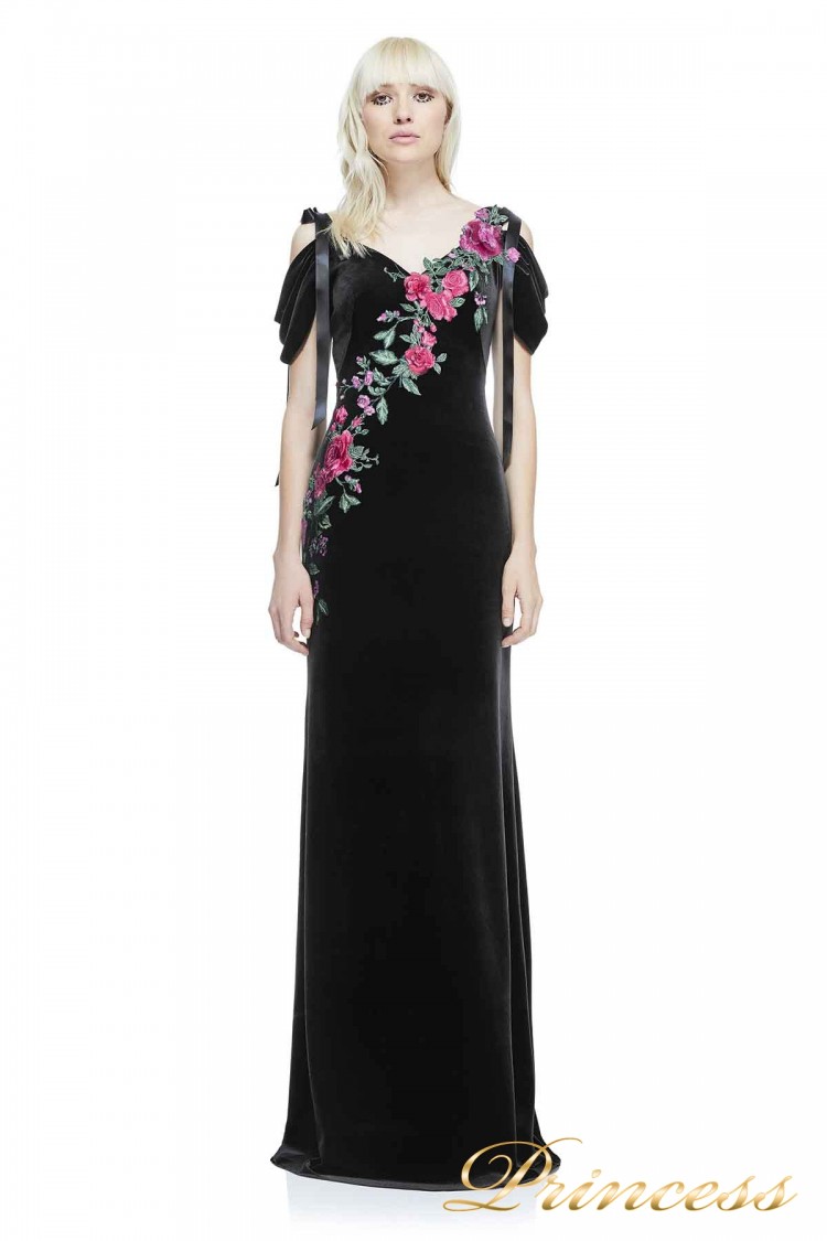 Вечернее платье BAL17530L BLACK PHOTOSHOPHEFLOWERSВ чёрного цвета
