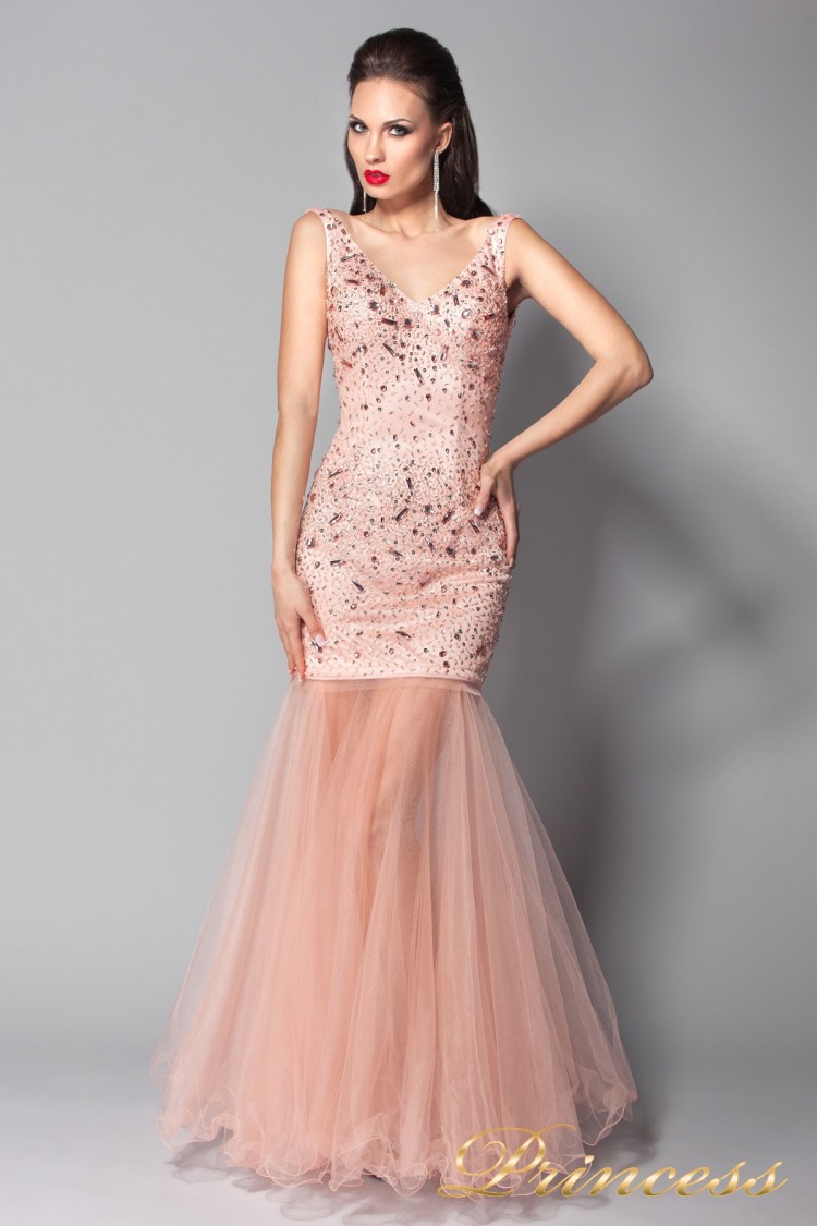 Вечернее платье 96139LP розового цвета