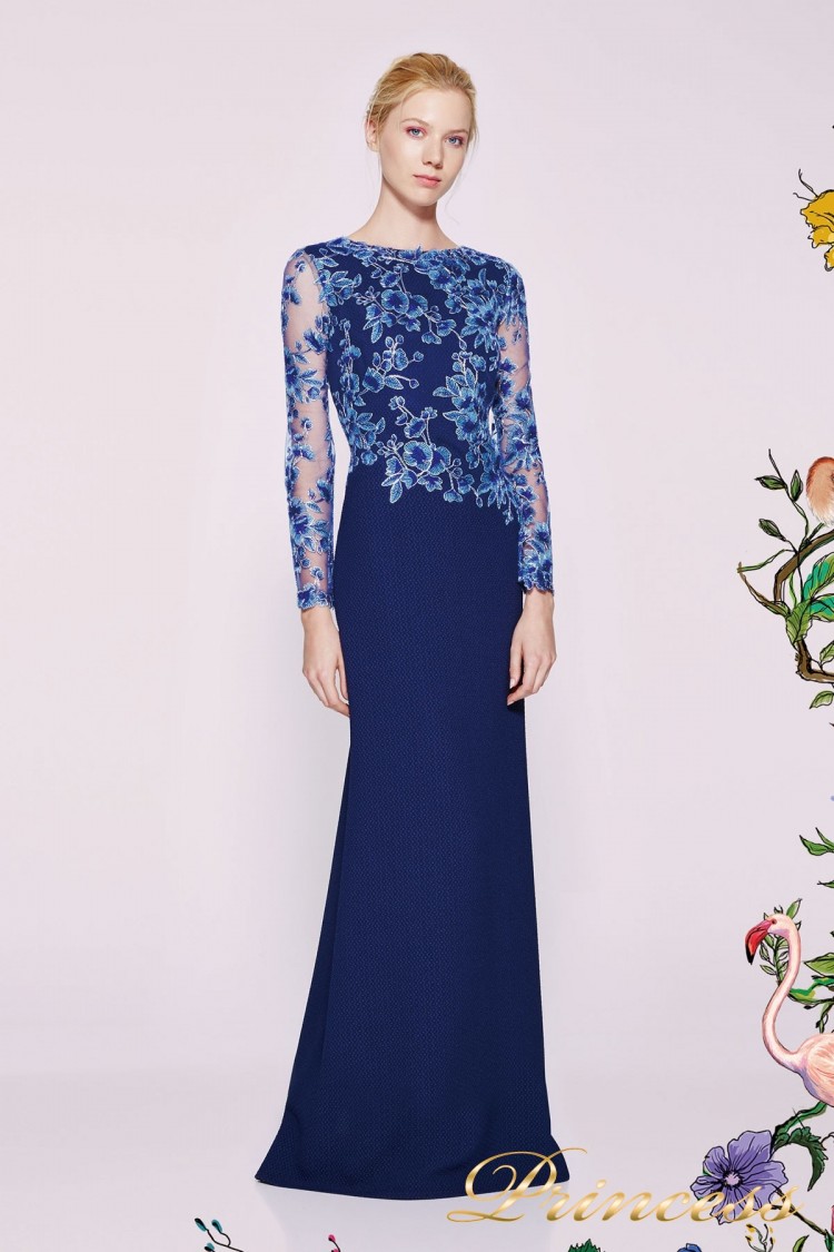 Вечернее платье ATH16206LXY NAVY синего цвета
