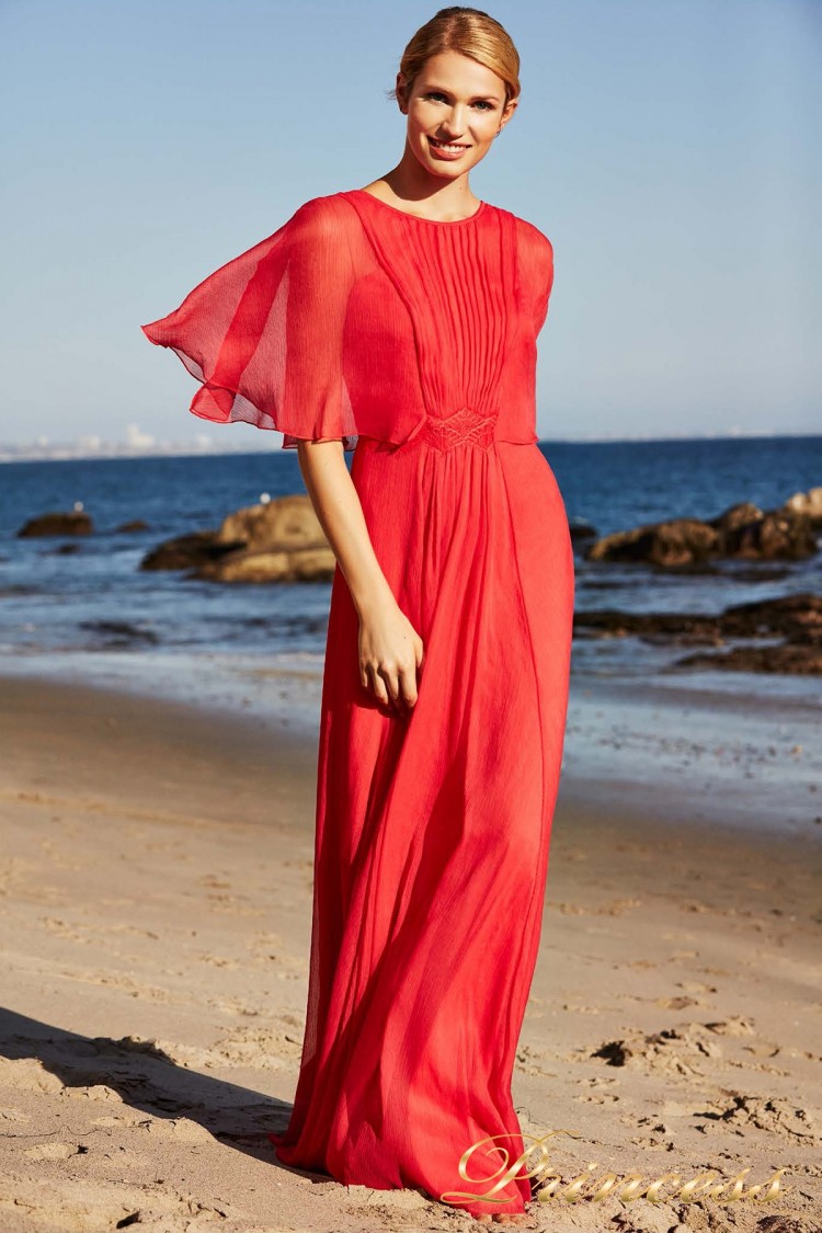 Вечернее платье AVO 18245L POP RED кораллового цвета