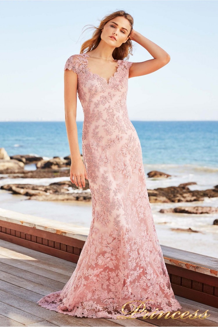 Вечернее платье Tadashi Shoji BCS18077LA розового цвета