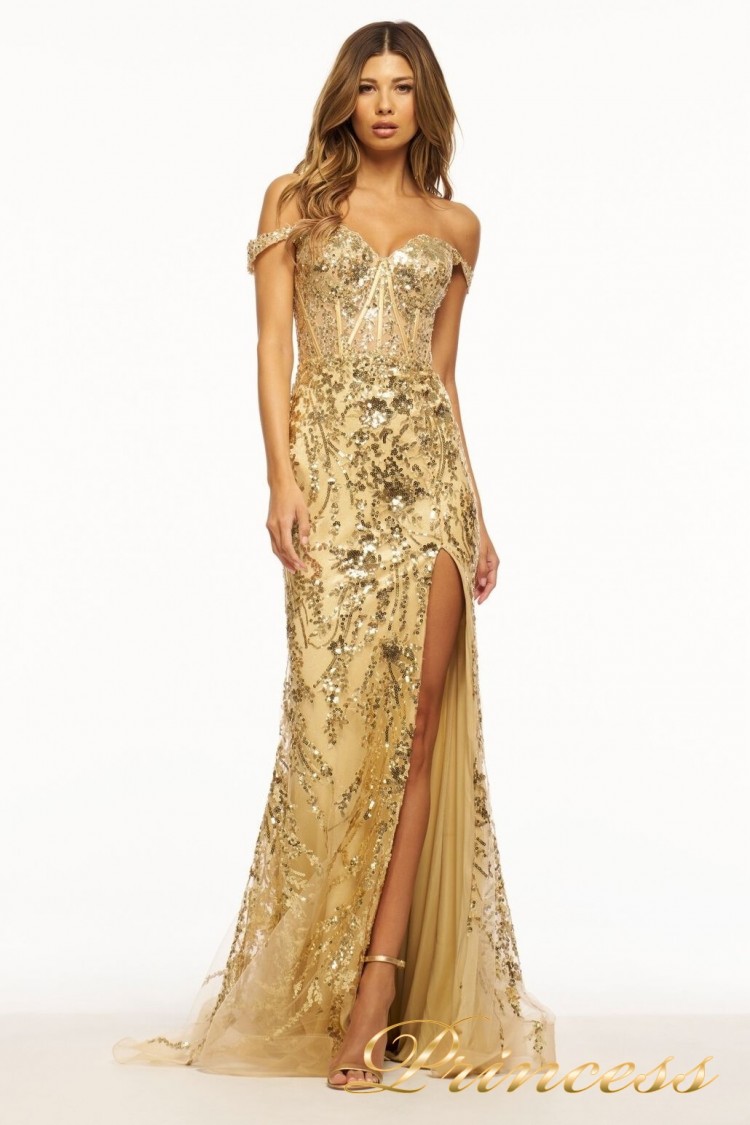  Вечернее платье золотого цвета 55800 (золото)