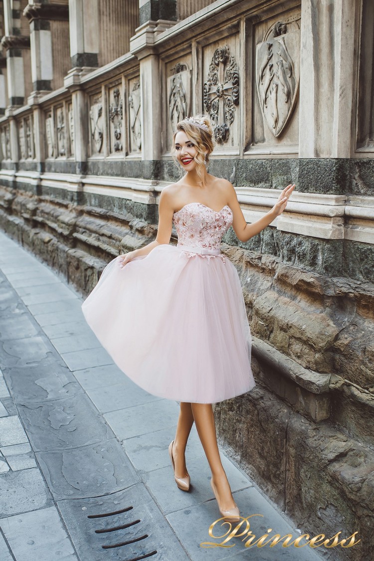 Вечернее платье 8003 розового цвета