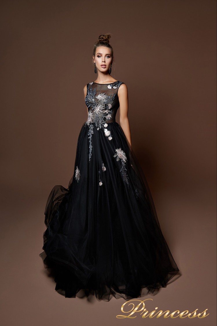 Вечернее платье 9071 чёрного цвета